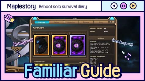 [Maplestory] Familiar Guide / Familiar Badge / Fusion / Potential.